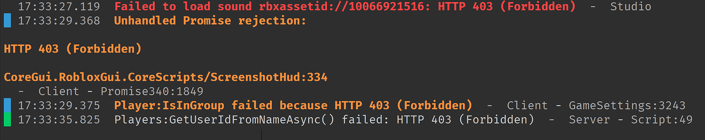 GetUserIdFromNameAsync() failed with 403 error - Scripting Support ...