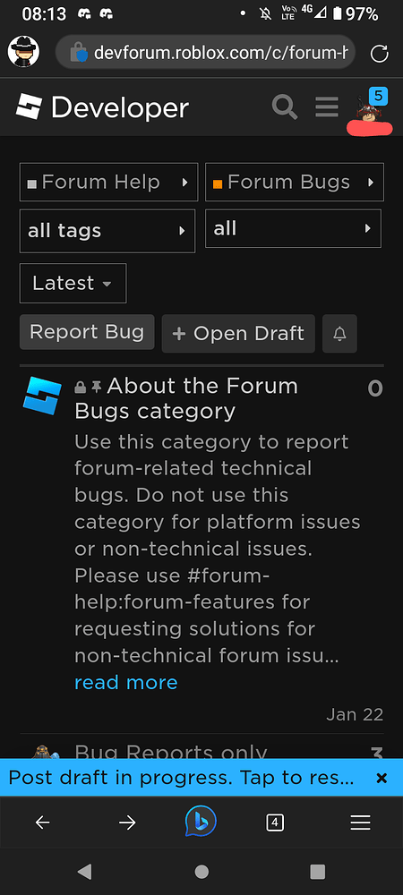 Unable to see notifications on mobile - Forum Bugs - Developer Forum ...