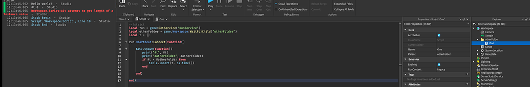 Run Service problem - Scripting Support - Developer Forum | Roblox