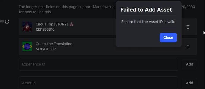 experienceAddFailure