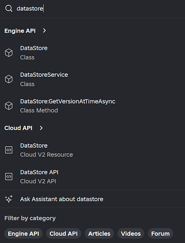 DataStore Search Results - 1