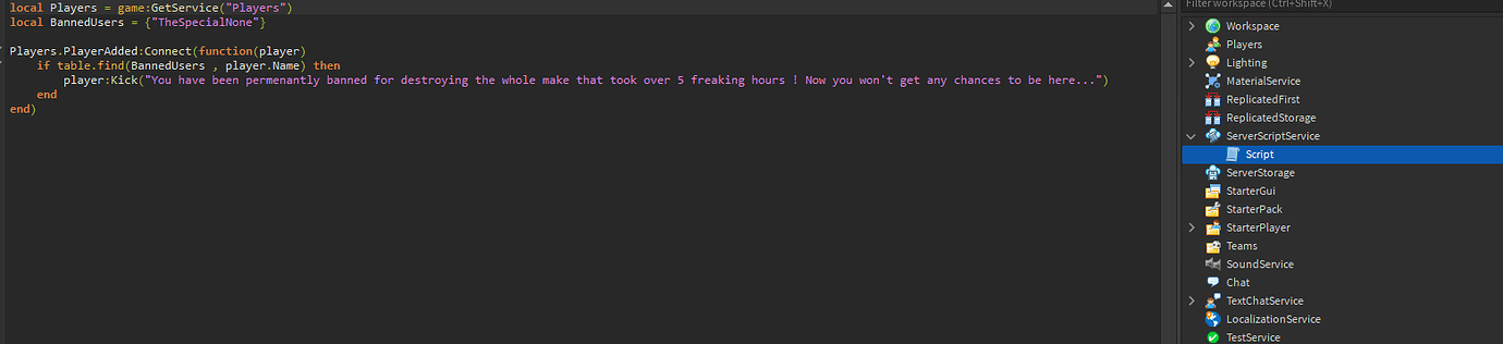 [SOLVED] Script kicking every player when it's only 1 player (SIMPLE ...