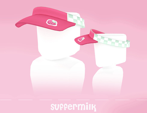 Checkered Strawberry Visor