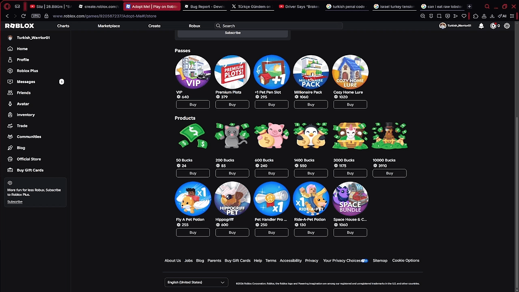 Developer product page fails to render on the Roblox website in non ...