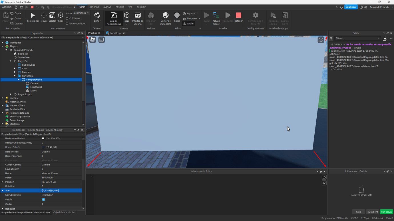 Adapt frame's position & size in surface gui to player's screen ...