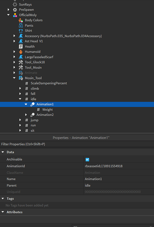 Right arm not working for tool animation - Game Design Support ...