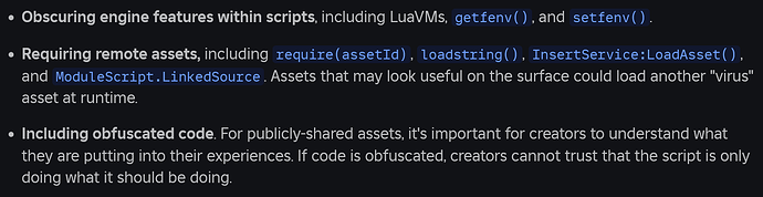 Asset Moderation List