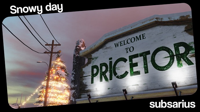 Town entrance sign, View 01.