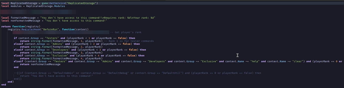 Cmdr: A fully extensible and type safe command console for Roblox ...