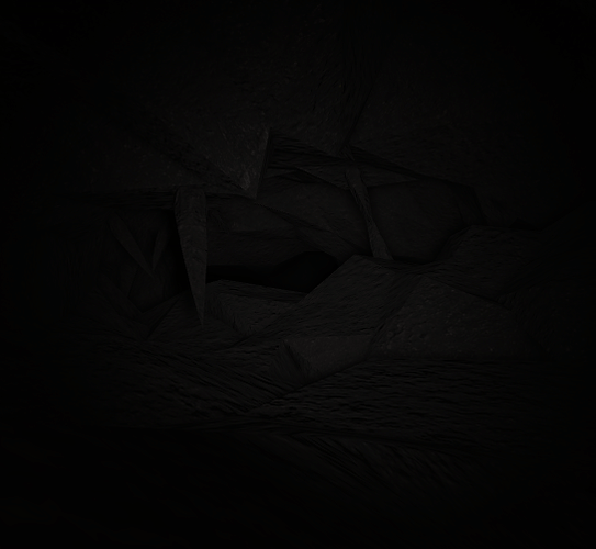 "There's rock everywhere, and it's incredibly dark too.."