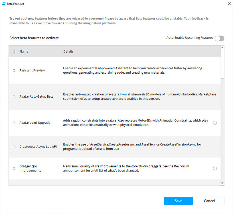 Activating the assistant - Studio Bugs - Developer Forum | Roblox