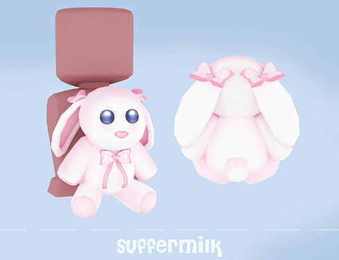 Adorable Bunny Plushie Whit Bows