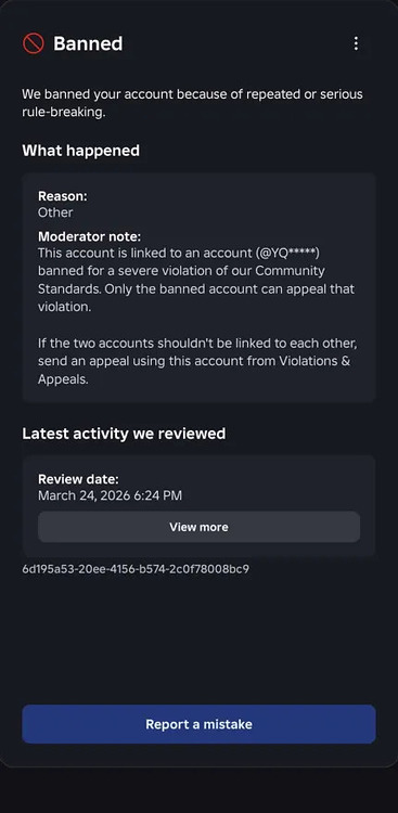 Multiple roblox accounts terminated due to enforcement ban - Platform ...