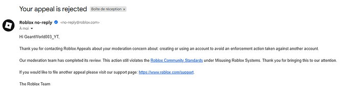 Rejected Roblox 7th time