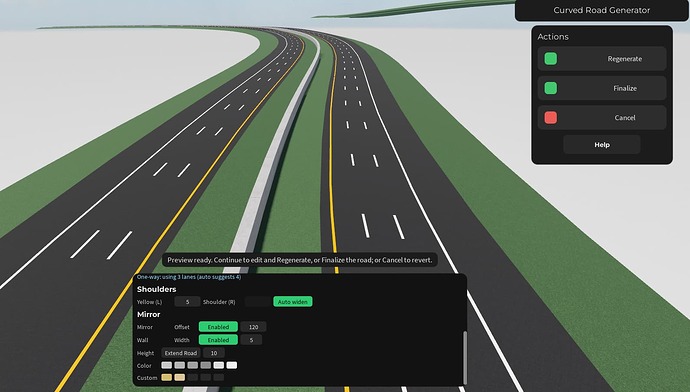 A 6-lane divided grade seperated highway with a wall in the middle,