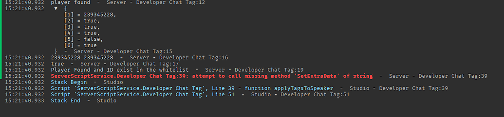 Roblox Chat Tag Script Support(FIXED) - Scripting Support - Developer ...
