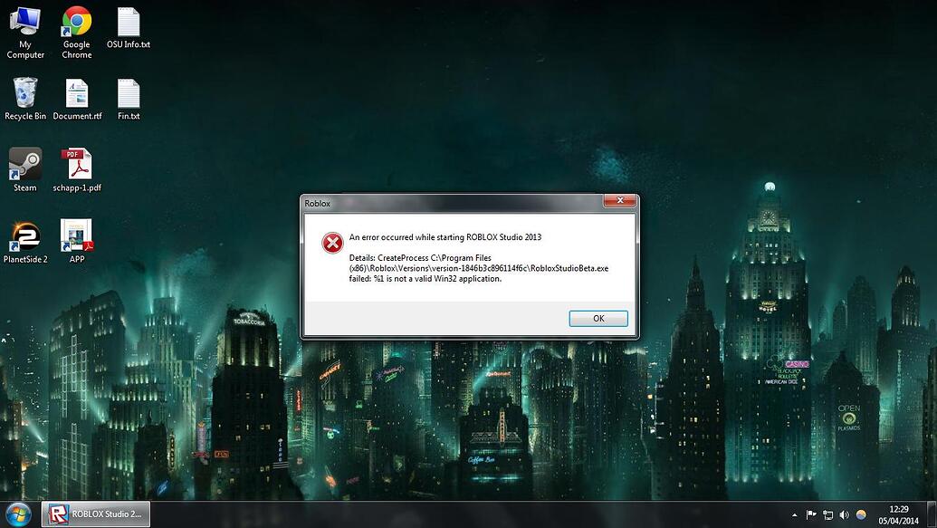 Error on starting studio - Studio Bugs - Developer Forum | Roblox