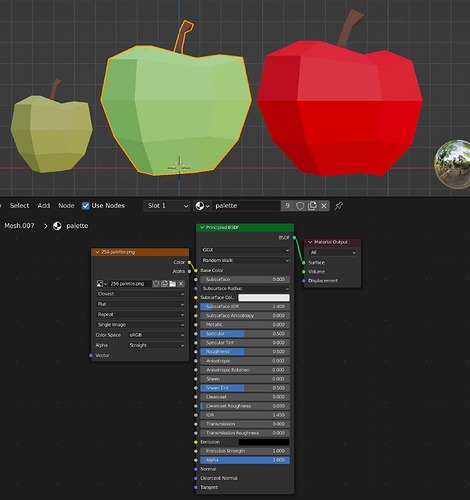 apples material setup