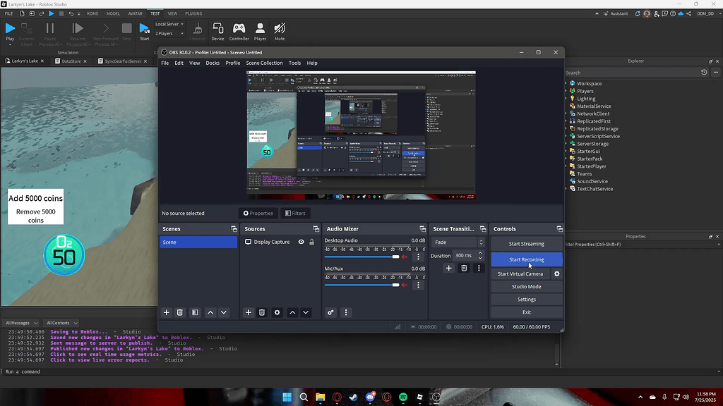 DataStore saving and loading while in Studio, only loads and doesn't ...