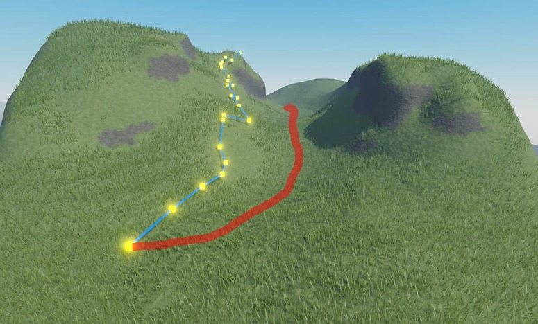 Pathfinding through mountains and hills - Scripting Support - Developer ...