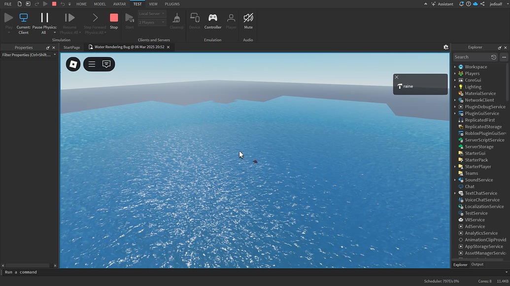 Water has low render distance in studio - Engine Bugs - Developer Forum ...