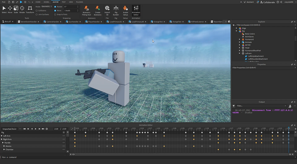 Animation plays in the animation editor under an r6 rig, but is broken ...