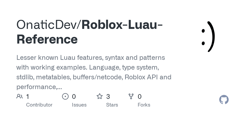 Luau Reference | lesser known features, syntax and patterns with ...