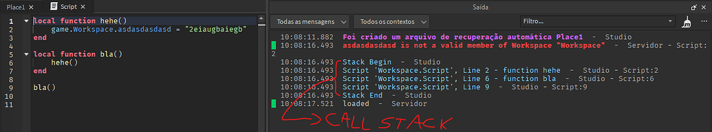 How do i view call stack? - Scripting Support - Developer Forum | Roblox