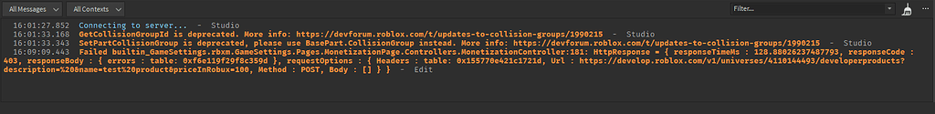 Cant make new developer products because of some error - Platform Usage ...