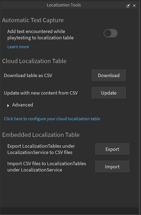 Localisation Table Localization Tools Gone from Studio Plugins Tab - Studio Bugs ...