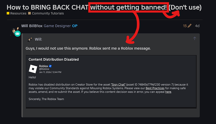 How to BRING BACK CHAT without getting banned! (Don't use) - Page