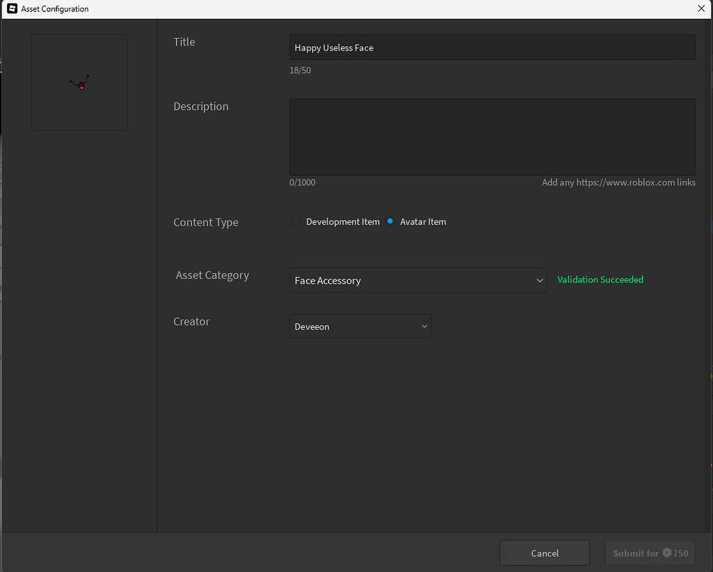 Cannot upload UGC item although I meet the requirements - Platform ...