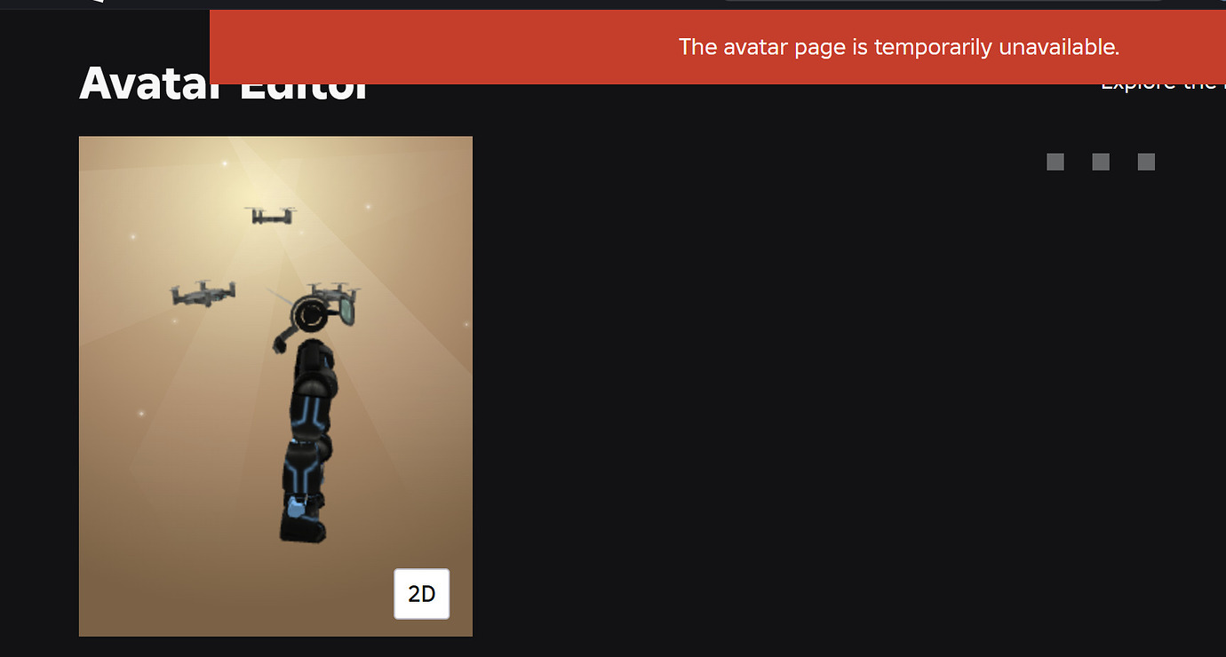 Cannot load any web pages containing Avatar items - Roblox Application