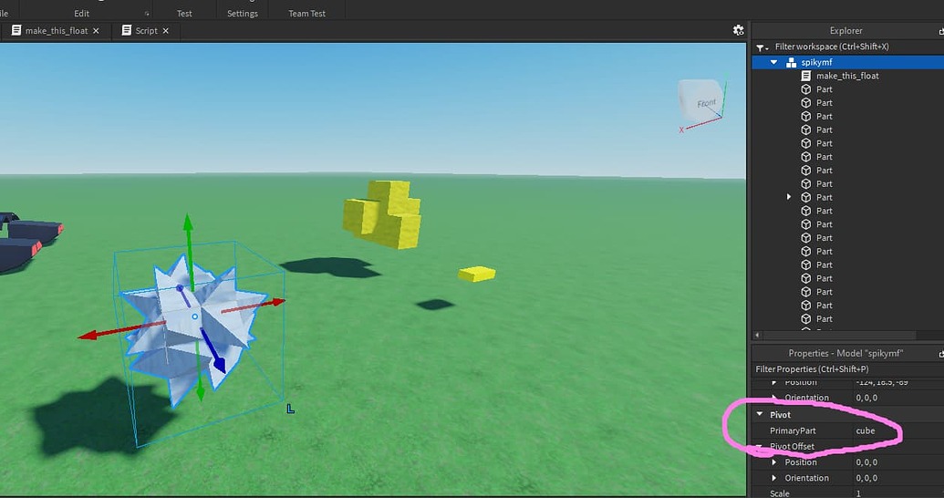 Trying to make model float with vector force - Scripting Support ...