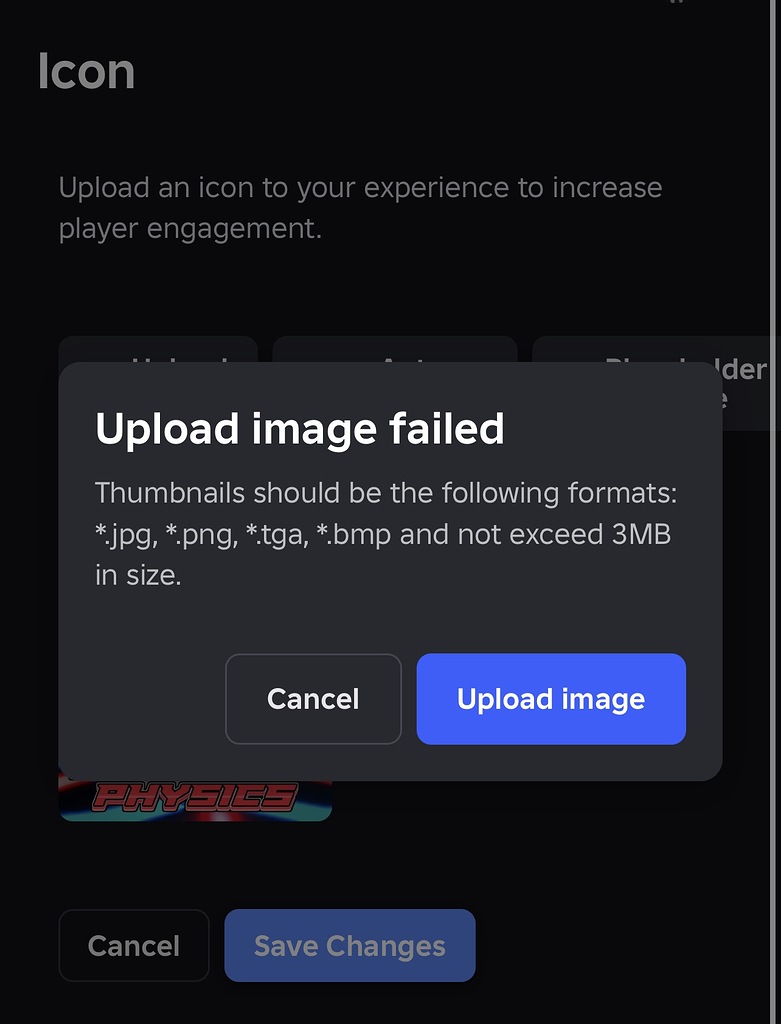 Stack Platform Support Icon Upload Error - Platform Usage Support - Developer Forum | Roblox