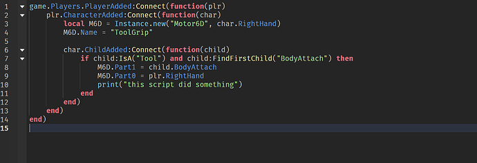 Tool falls on the floor instead of staying in hand? - Scripting Support ...