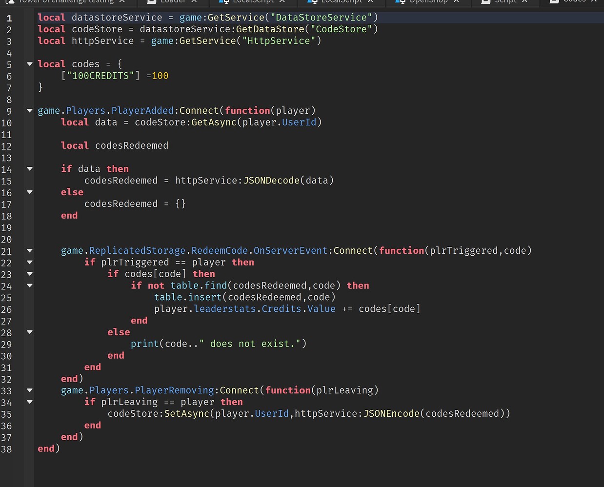 I need help on my Redeem Code Script - Scripting Support - Developer ...
