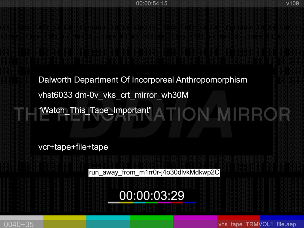 3352 Developer The Reincarnation Mirror: Analog Horror VHS Tape - Creations Feedback ...