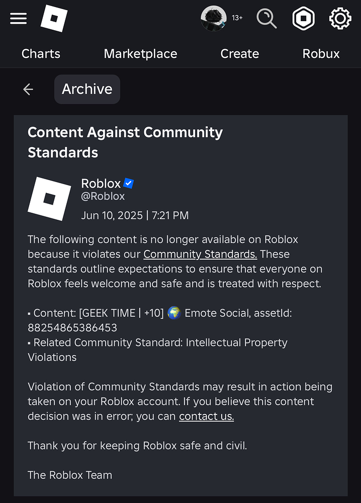 False Copyright Ban on My Original Asset (Automated Moderation Error ...