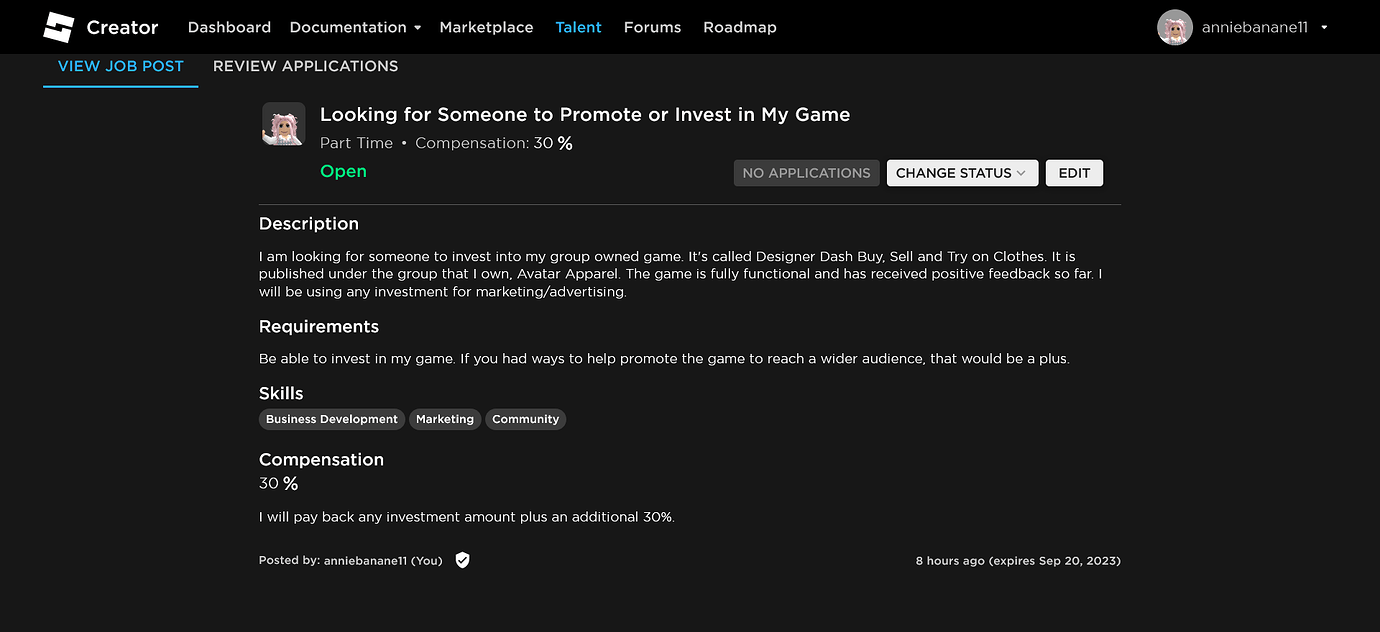 Talent Hub Stuck in Moderation - Platform Usage Support - Developer ...