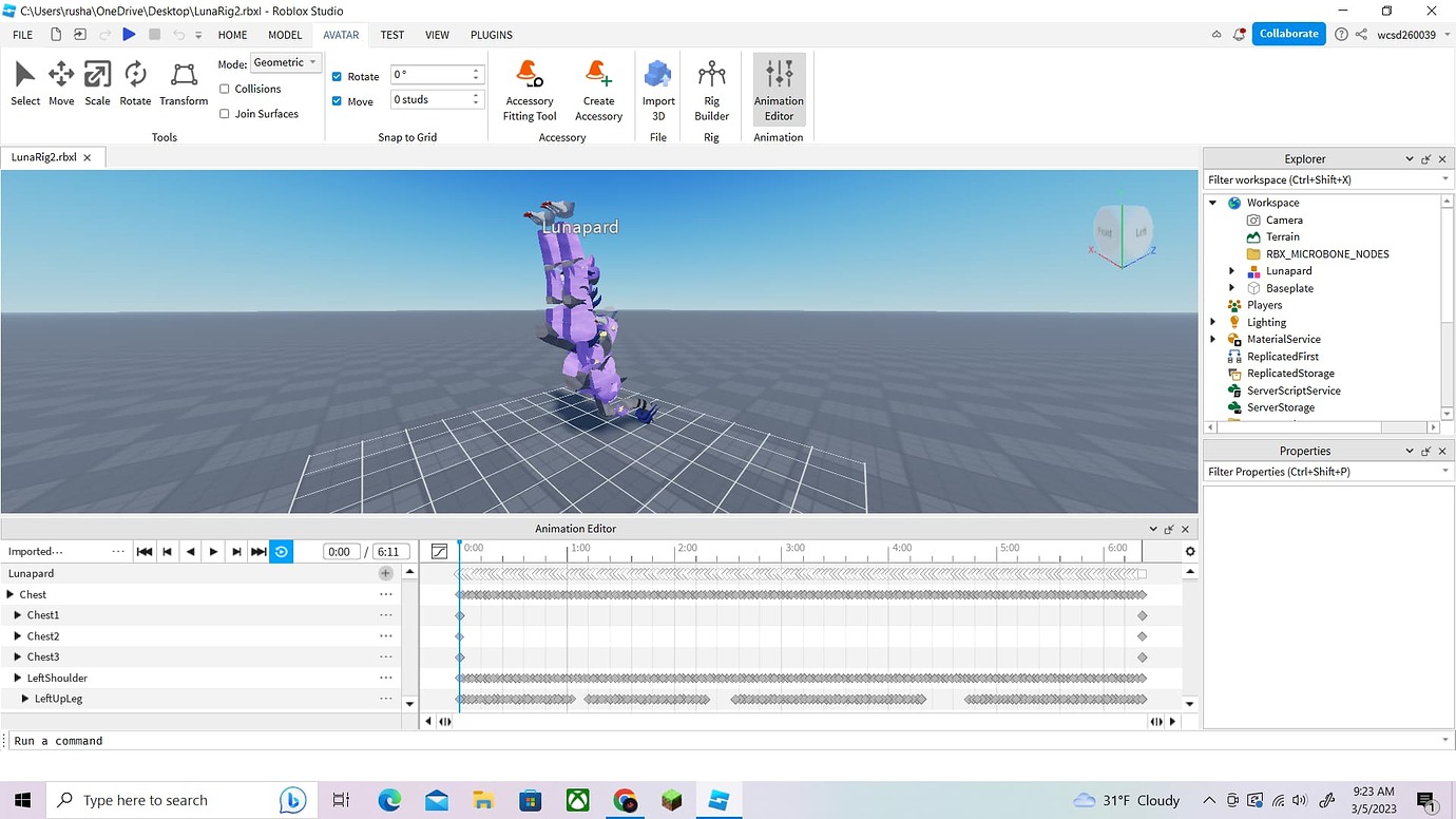 Issues with importing an animation - Art Design Support - Developer ...