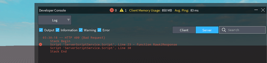 HTTP 400 (Bad request) only in-game - Scripting Support - Developer ...
