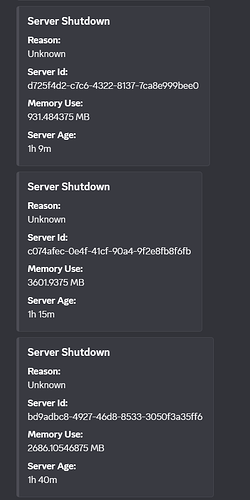 Servers randomly shutdown for no apparent reason (Error Code 288 ...