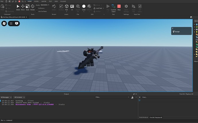 Client Kick doesn't show on output - Studio Bugs - Developer Forum | Roblox