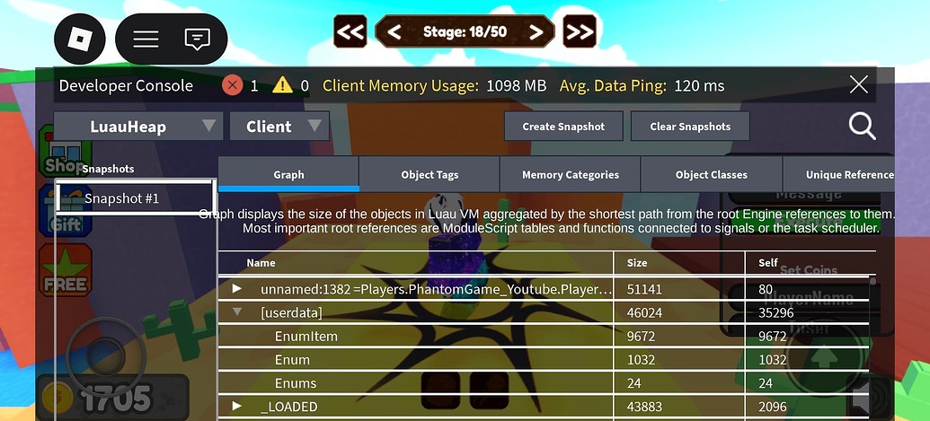Huge untracked memory on different devices - Scripting Support ...