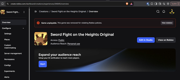Stack Platform Support Game banned for