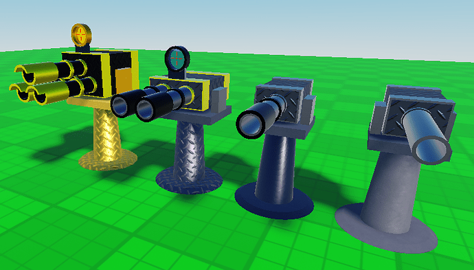 Gun upgrades (1 to 4th levels)