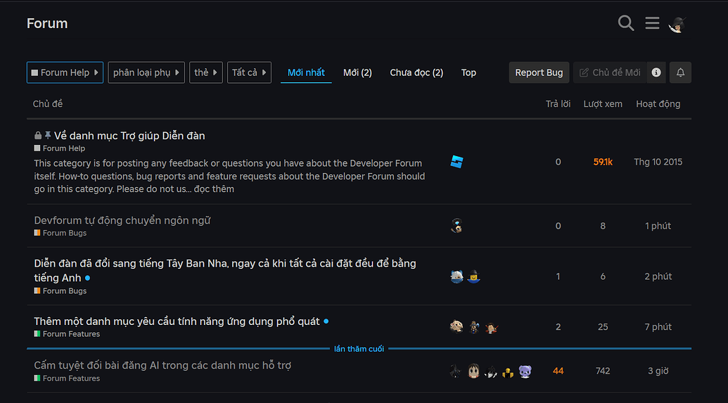 Devforum automaticlly changing languages - Forum Bugs - Developer Forum ...