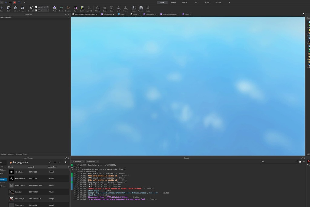 Studio Playtest stop Freezes Entire Window - Studio Bugs - Developer ...