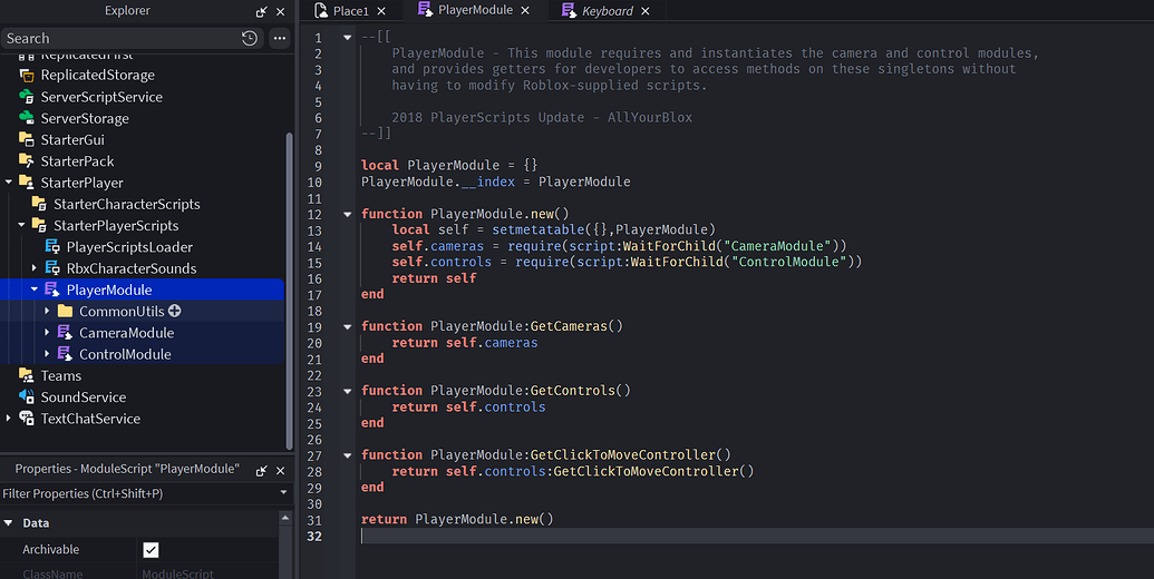 PlayerModule, Player has no working camera - Studio Bugs - Developer ...